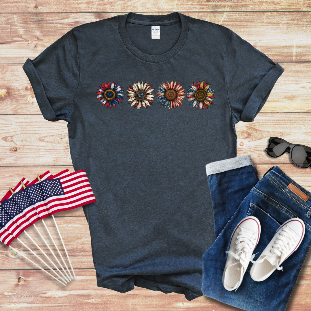 4 American Daisies Unisex Softstyle T-Shirt