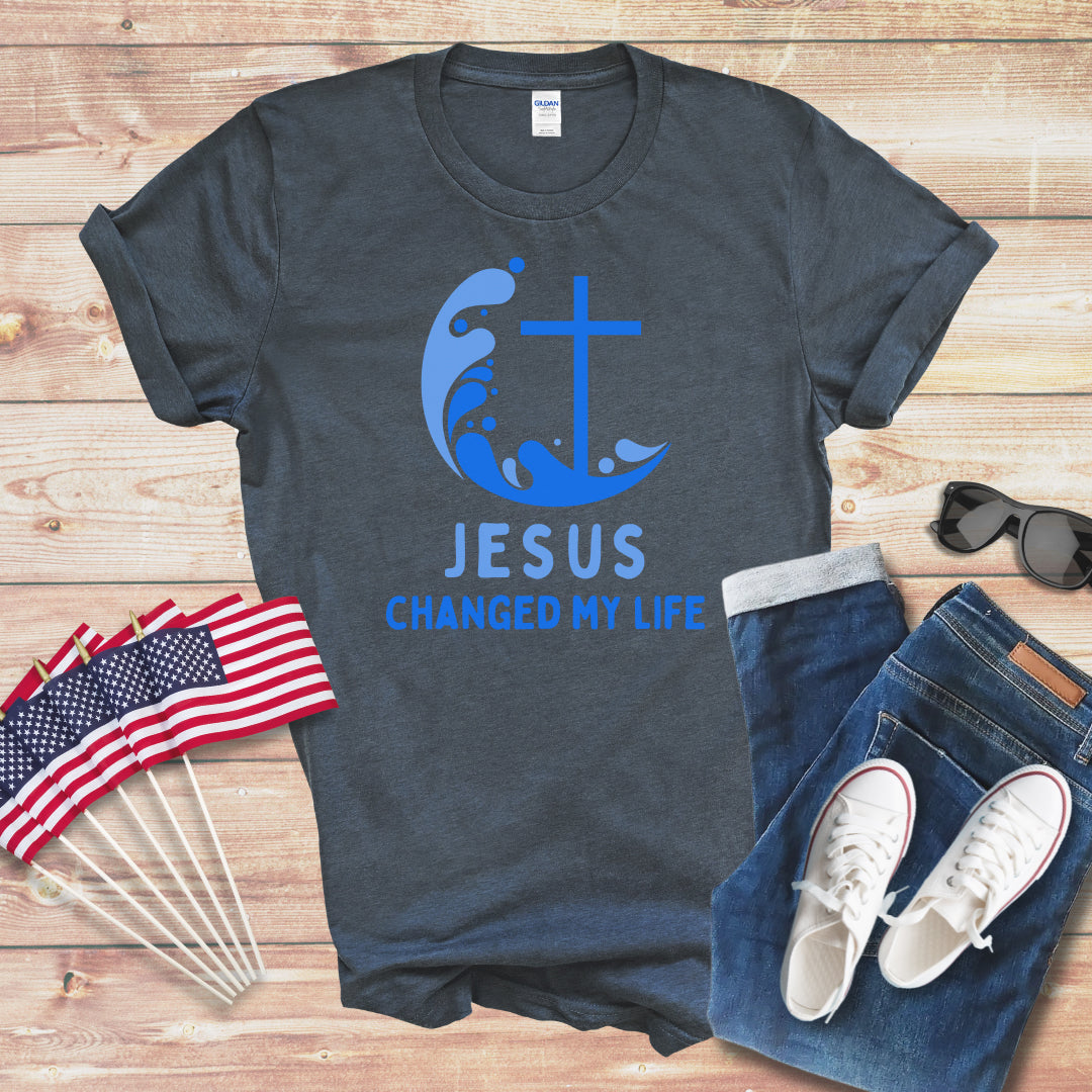 Jesus Changed My Life 1 Unisex Softstyle T-Shirt