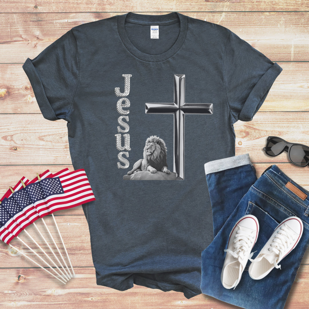 Jesus w/Lion 1 Unisex Softstyle T-Shirt