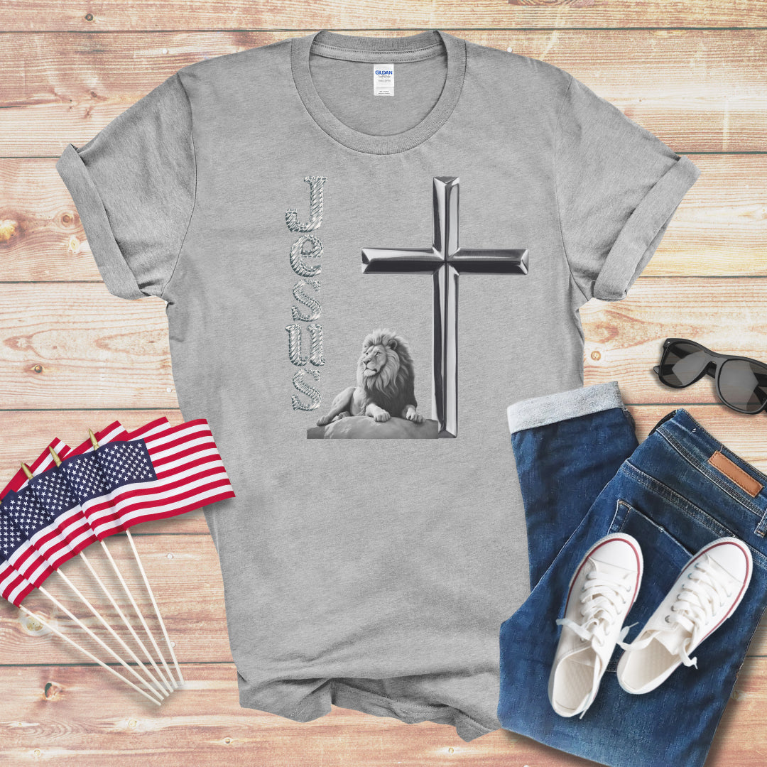 Jesus w/Lion 1 Unisex Softstyle T-Shirt