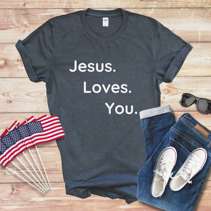Jesus Loves You 1 Unisex Softstyle T-Shirt