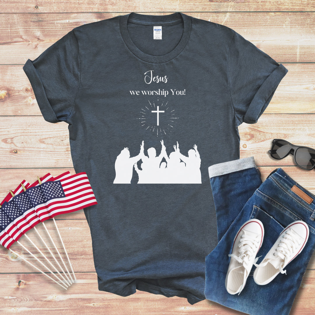 Jesus We Worship You Unisex Softstyle T-Shirt