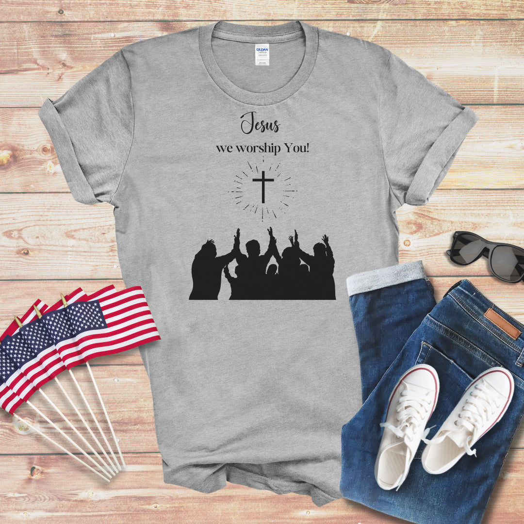 Jesus We Worship You Unisex Softstyle T-Shirt