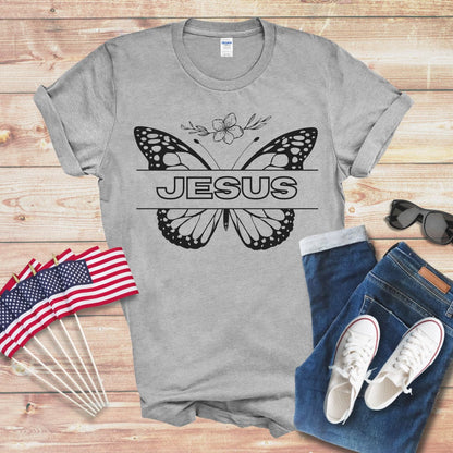 Jesus and Butterfly 1 Unisex Softstyle T-Shirt