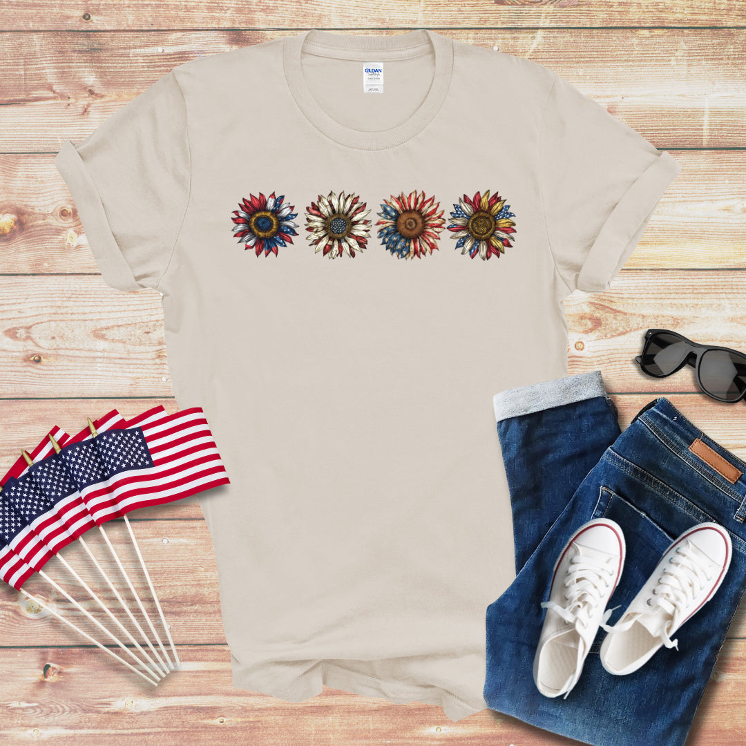 4 American Daisies Unisex Softstyle T-Shirt