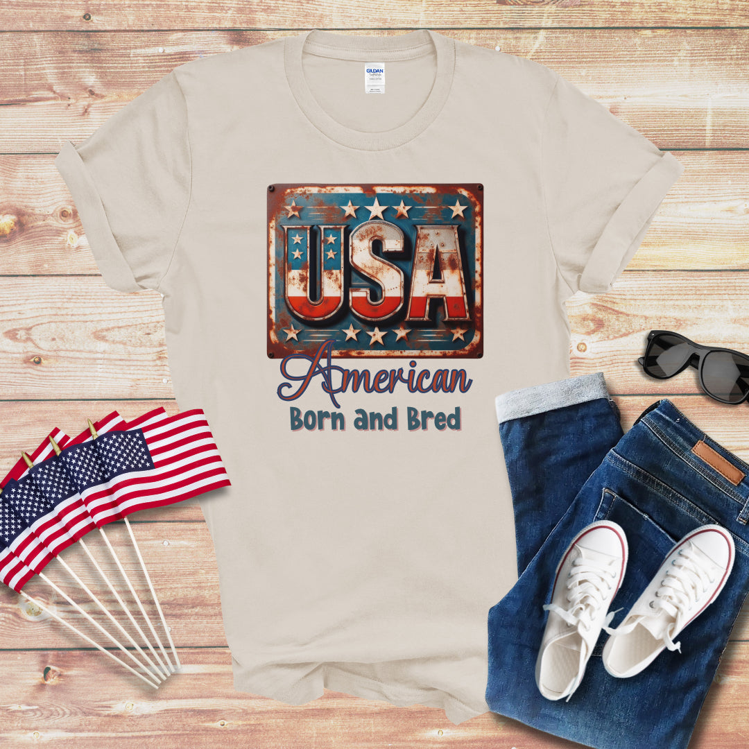 American Born and Bred 1 Unisex Softstyle T-Shirt