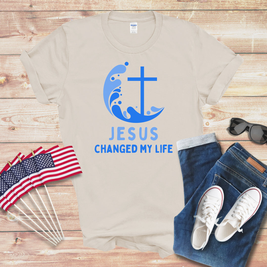 Jesus Changed My Life 1 Unisex Softstyle T-Shirt