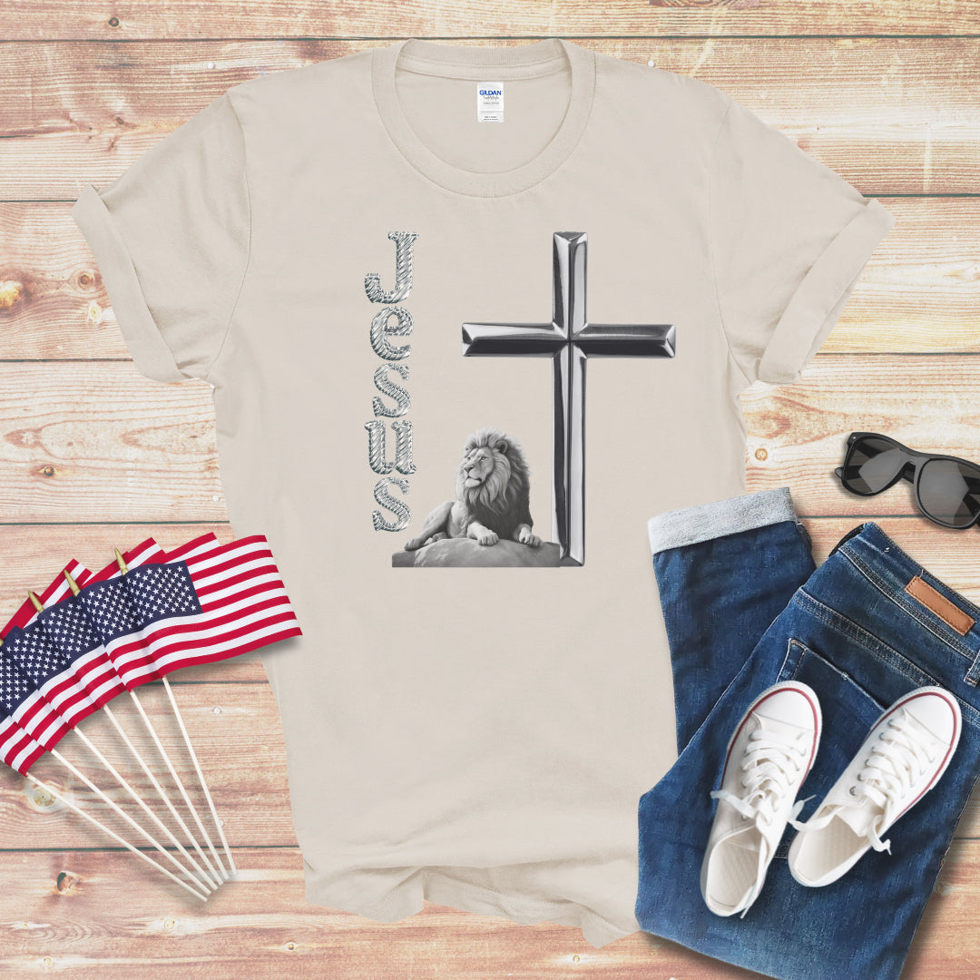 Jesus w/Lion 1 Unisex Softstyle T-Shirt