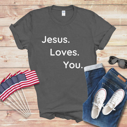 Jesus Loves You 1 Unisex Softstyle T-Shirt