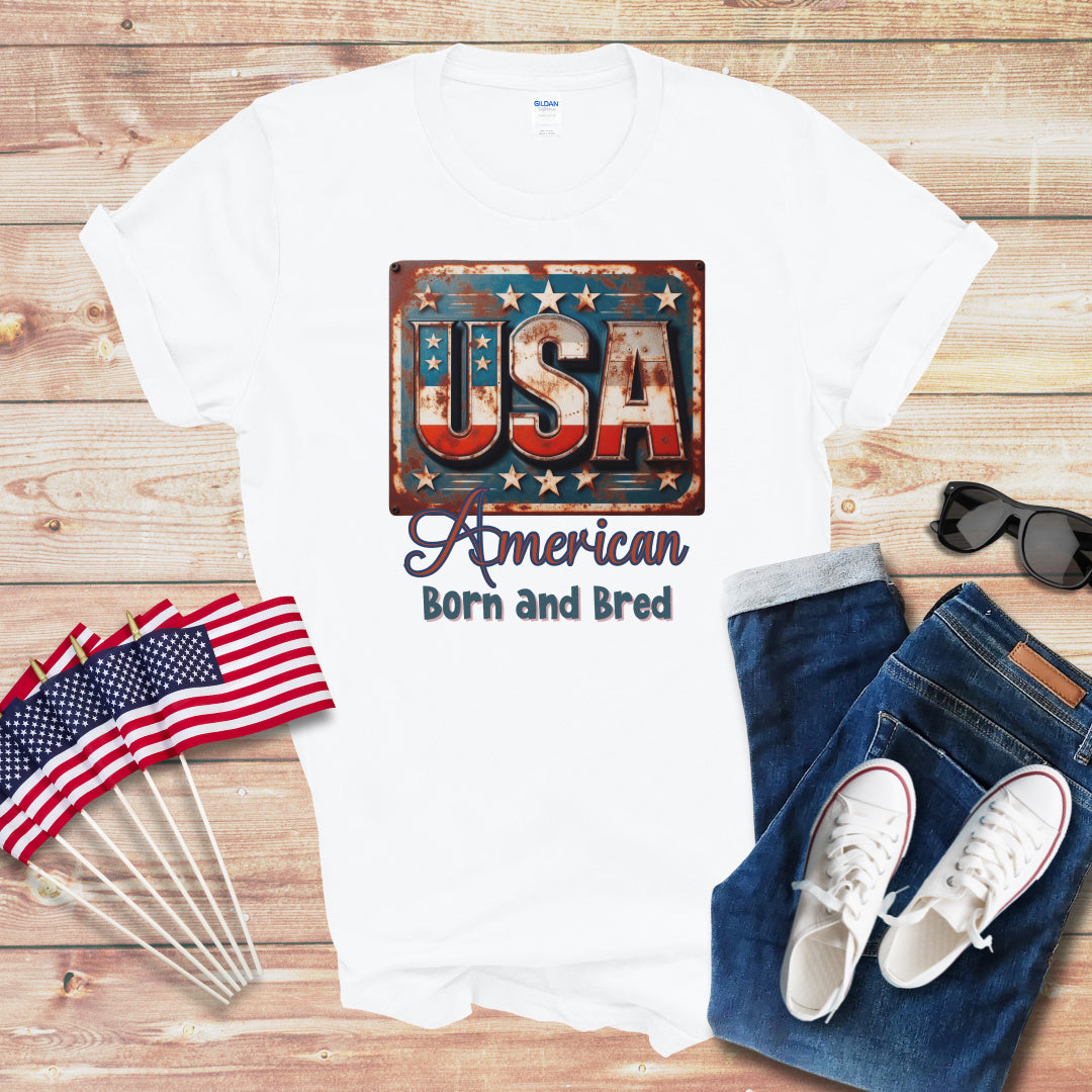 American Born and Bred 1 Unisex Softstyle T-Shirt