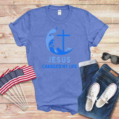 Jesus Changed My Life 1 Unisex Softstyle T-Shirt