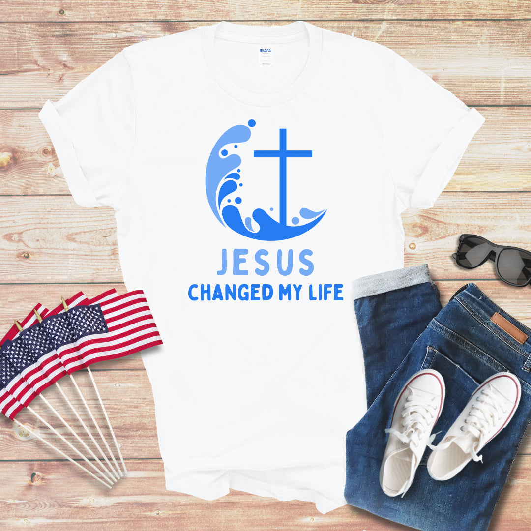 Jesus Changed My Life 1 Unisex Softstyle T-Shirt