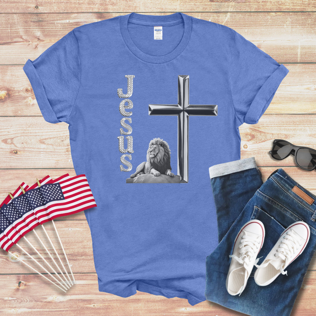 Jesus w/Lion 1 Unisex Softstyle T-Shirt