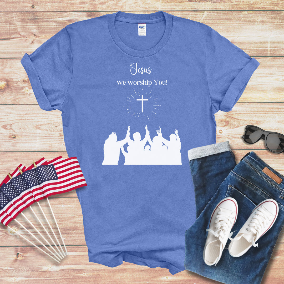 Jesus We Worship You Unisex Softstyle T-Shirt