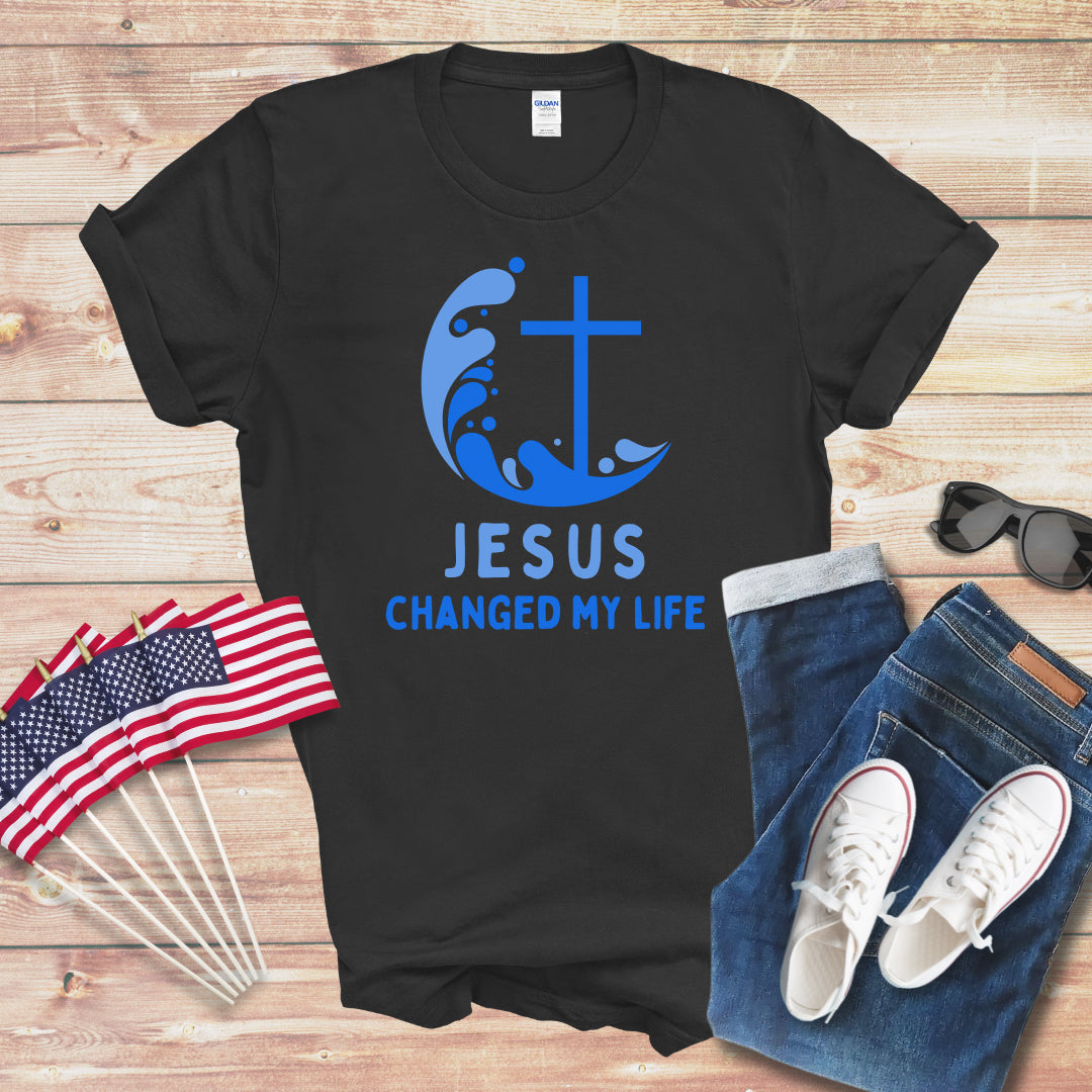 Jesus Changed My Life 1 Unisex Softstyle T-Shirt